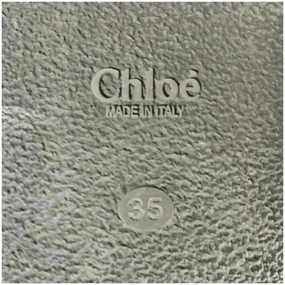 Chloe Slide Sandal Kerenn Kilim Black Gray Red 5 Leather Striped Fringe 35 - Picture 10 of 10